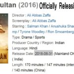 Sultan Movie Officially Release In China On August 31 2018