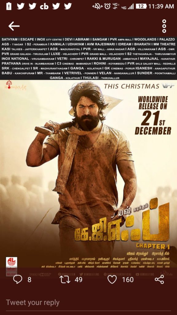 KGF Hindi Version Advance Booking Set To Open From December 17!
