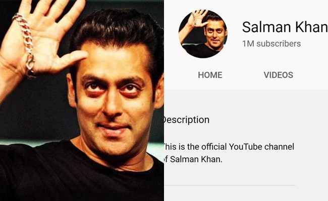 Salman Khan Crosses 1 Million Subscribers On Youtube In 25 Days, Break Shoaib Akhtar’s Record