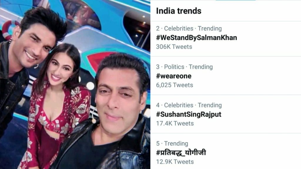 We Stand By Salman Khan Trends On Twitter, Fans Support Bhaijaan Over Sushant Singh Rajput’s Controversy Row