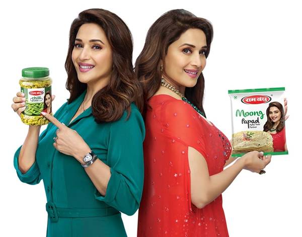 Ram-Bandhu-ropes-Madhuri-Dixit-endorse-pickle-papad-product